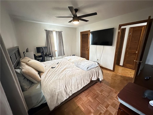 83 Grandview Dr, Warrensburg, MO 64093 - bedroom with ceiling fan