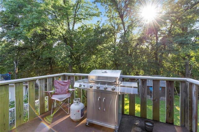 83 Grandview Dr, Warrensburg, MO 64093 - wooden terrace featuring area for grilling