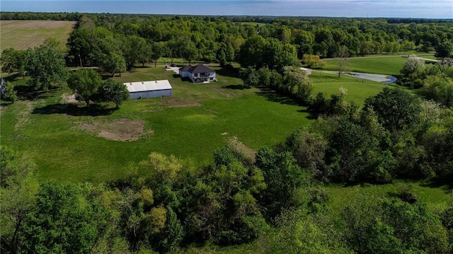 bird's eye view with a rural view