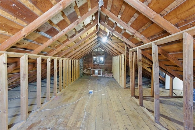 view of attic