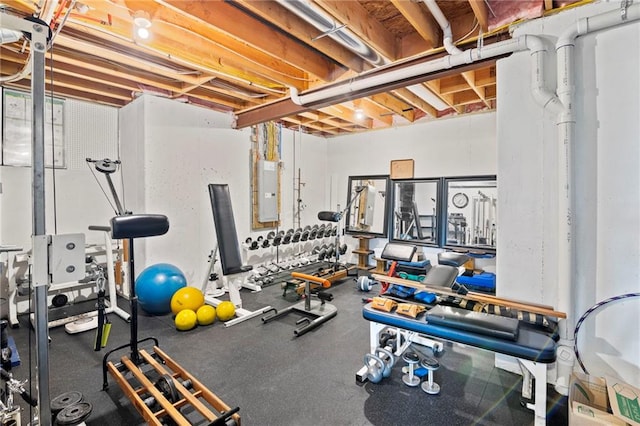 6840 Belmont Dr, Shawnee, KS 66226 - exercise area with electric panel