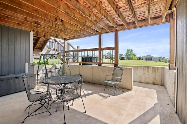6840 Belmont Dr, Shawnee, KS 66226 - view of patio / terrace featuring stairs
