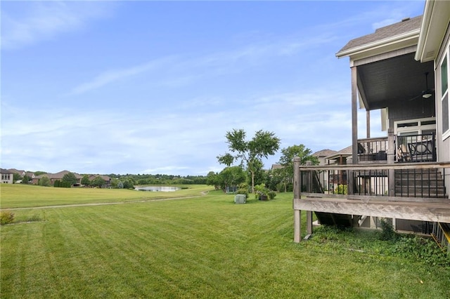 6840 Belmont Dr, Shawnee, KS 66226 - view of green lawn with a water view