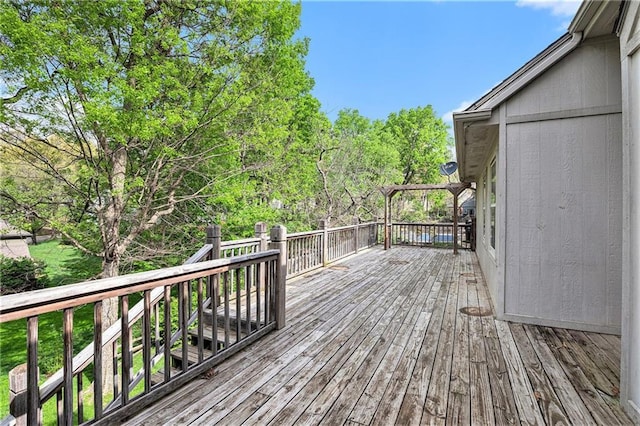 view of wooden terrace
