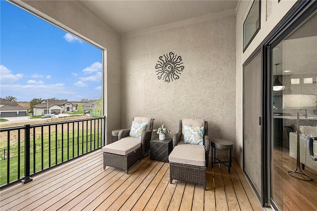balcony with a residential view
