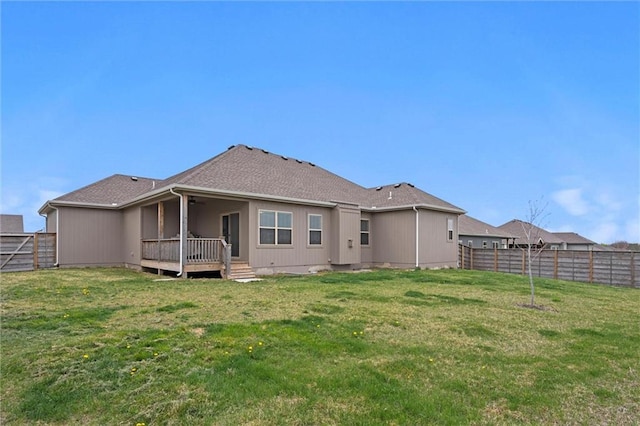 1002 Fox Trot Dr, Odessa, MO 64076 - rear view of house with a deck