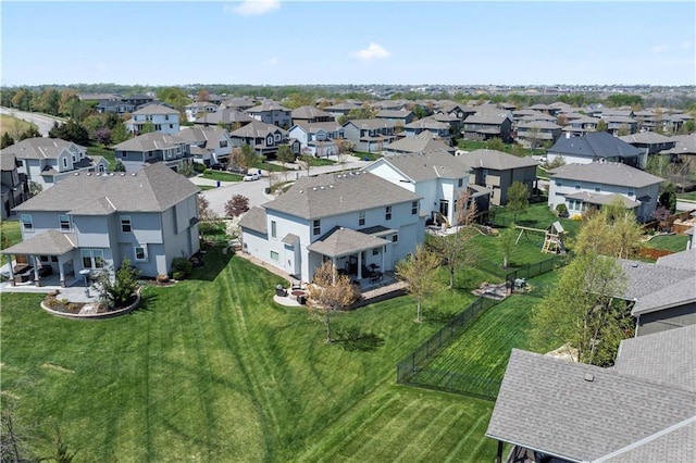 aerial perspective of suburban area