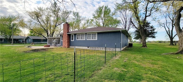 1463 Missouri Rd, Iola, KS 66749 - view of home's exterior with a chimney and crawl space