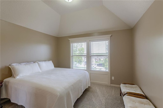 4102 NW 76th Ter, Kansas City, MO 64151 - bedroom with carpet floors, vaulted ceiling, and baseboards
