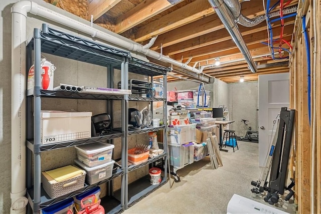 view of storage room