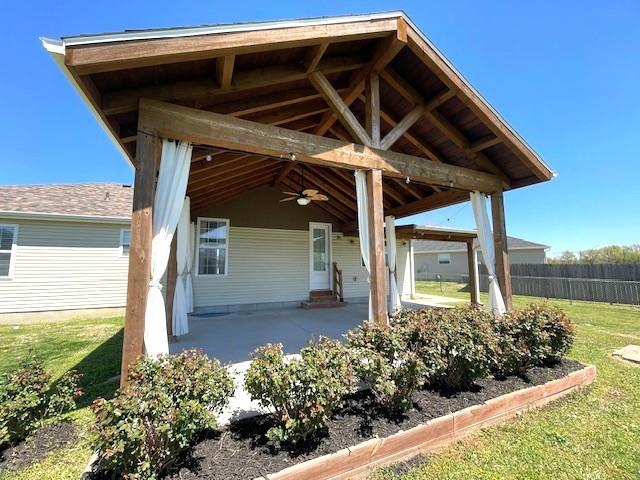 3106 Mill Ct, Pittsburg, KS 66762 - view of patio with ceiling fan