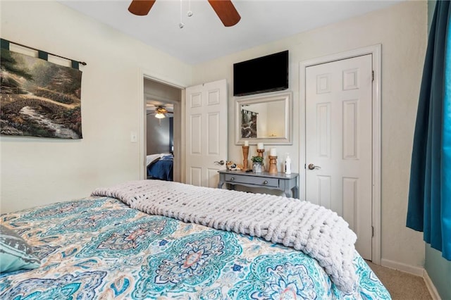 13613 Lowell Ave, Grandview, MO 64030 - bedroom featuring carpet, a ceiling fan, and baseboards