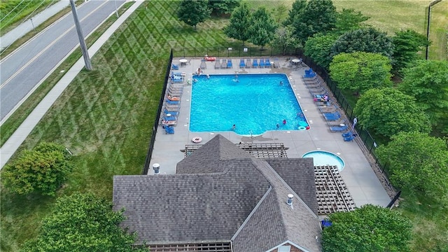 24808 W 88th Ter, Lenexa, KS 66227 - bird's eye view of a pool area