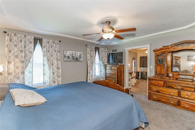 24545 W 54th St, Shawnee, KS 66226 - carpeted bedroom featuring multiple windows and ceiling fan
