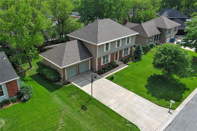 view from above of property