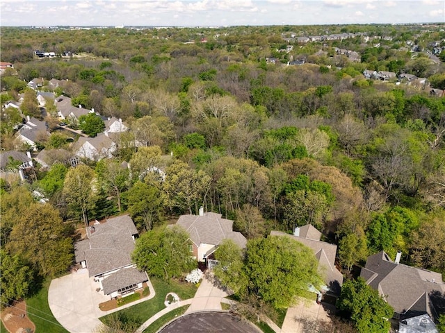 bird's eye view with a residential view