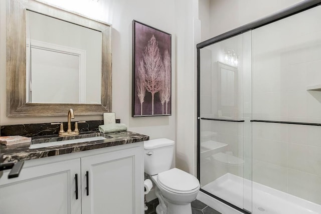 16159 S Kaw St, Olathe, KS 66062 - full bath with a stall shower, toilet, and vanity