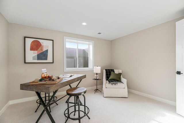 15286 W 161st St, Olathe, KS 66062 - carpeted home office with baseboards and recessed lighting