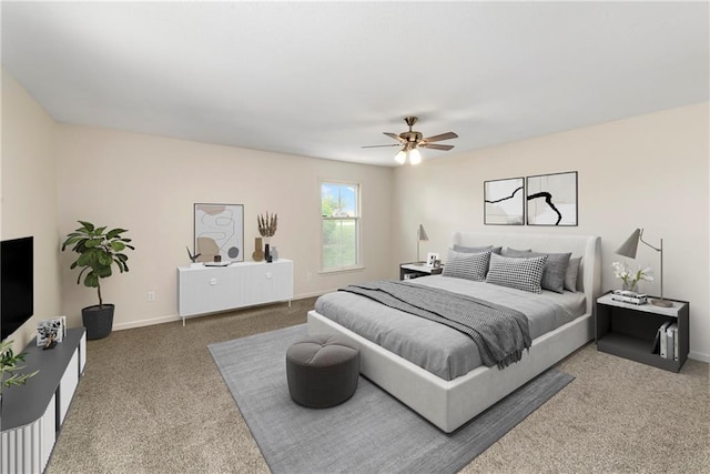 9738 Nieman Pl, Overland Park, KS 66214 - carpeted bedroom with a ceiling fan and baseboards