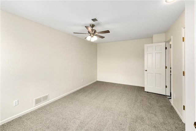 9738 Nieman Pl, Overland Park, KS 66214 - carpeted empty room with visible vents, baseboards, and ceiling fan