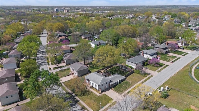 5101 NW Downing St, Blue Springs, MO 64015 - aerial overview of property's location with nearby suburban area
