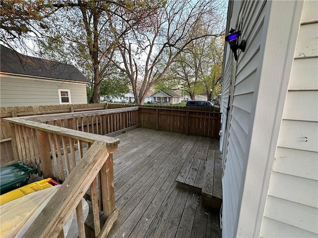 wooden deck with fence