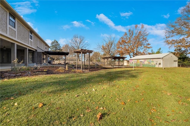 1707 NW Ashton Dr, Blue Springs, MO 64015 - view of yard featuring a pergola