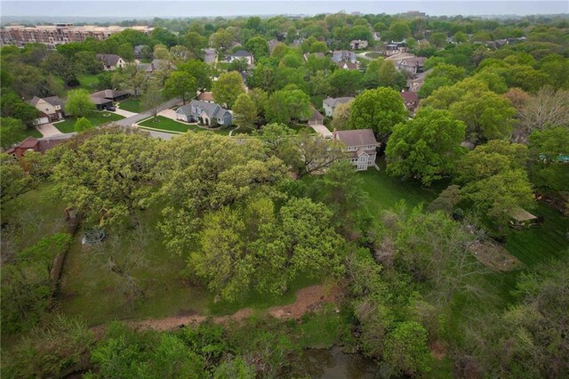 aerial view with a residential view