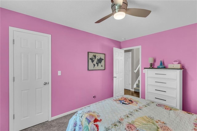 16754 W 156th Ter, Olathe, KS 66062 - carpeted bedroom with baseboards and ceiling fan