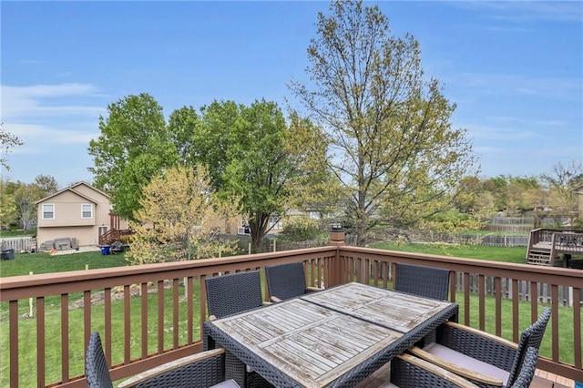 16754 W 156th Ter, Olathe, KS 66062 - wooden terrace featuring outdoor dining area