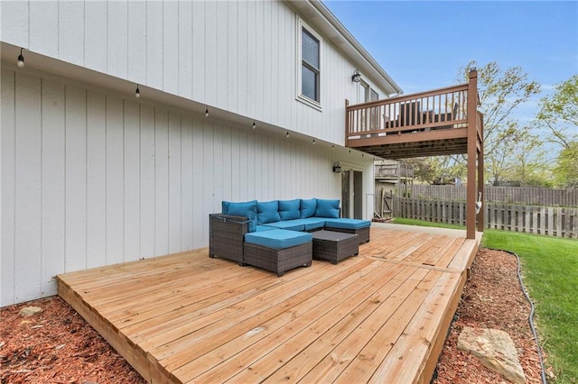 16754 W 156th Ter, Olathe, KS 66062 - wooden terrace with an outdoor hangout area