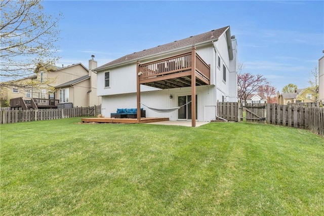 16754 W 156th Ter, Olathe, KS 66062 - back of property featuring a deck, a patio, and a gate