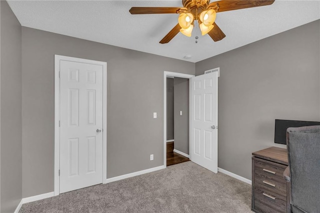 16754 W 156th Ter, Olathe, KS 66062 - unfurnished office with ceiling fan, baseboards, and carpet