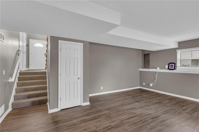 16754 W 156th Ter, Olathe, KS 66062 - basement with wood finished floors, baseboards, and stairs