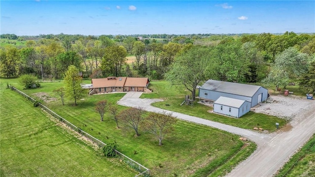 24101 E 223rd St, Harrisonville, MO 64701 - drone / aerial view with a forest view