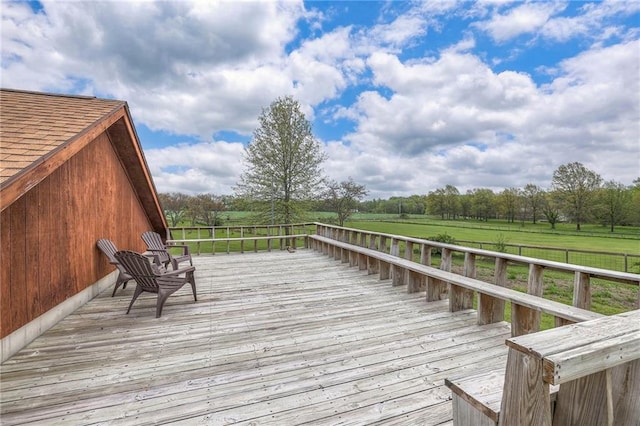 24101 E 223rd St, Harrisonville, MO 64701 - wooden deck with a rural view
