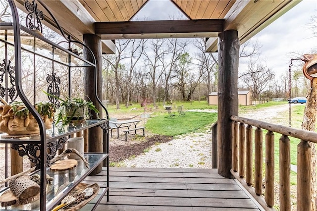 185 SW 51st Rd, Warrensburg, MO 64093 - wooden deck featuring a yard
