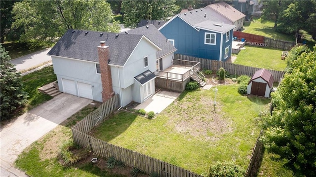 aerial view of property and surrounding area
