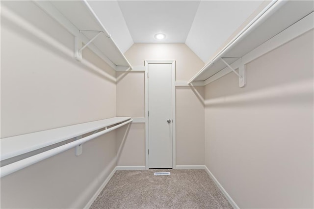 1010 SW Cross Creek Dr, Grain Valley, MO 64029 - walk in closet with vaulted ceiling and carpet flooring