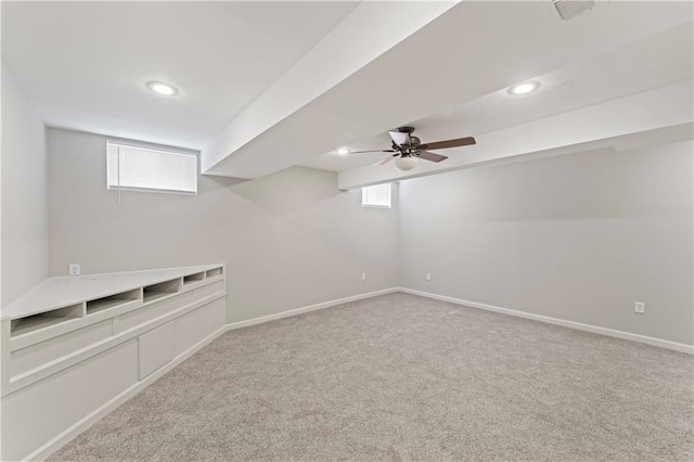 1010 SW Cross Creek Dr, Grain Valley, MO 64029 - interior space featuring recessed lighting, baseboards, and light colored carpet