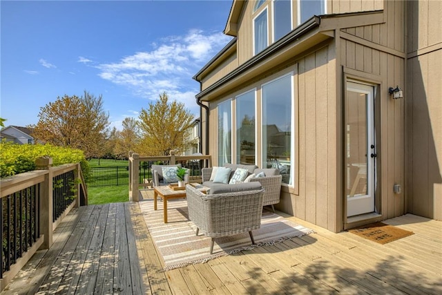 9500 N Lane Ave, Kansas City, MO 64157 - deck featuring an outdoor hangout area