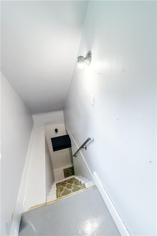 603 N 5th St, Atchison, KS 66002 - stairway with finished concrete floors