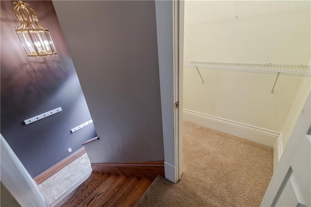 603 N 5th St, Atchison, KS 66002 - spacious closet with a chandelier and carpet