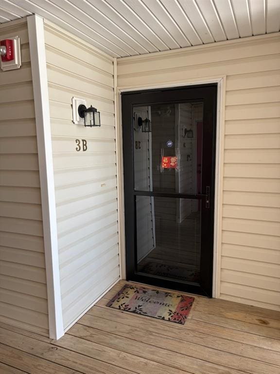 view of doorway to property