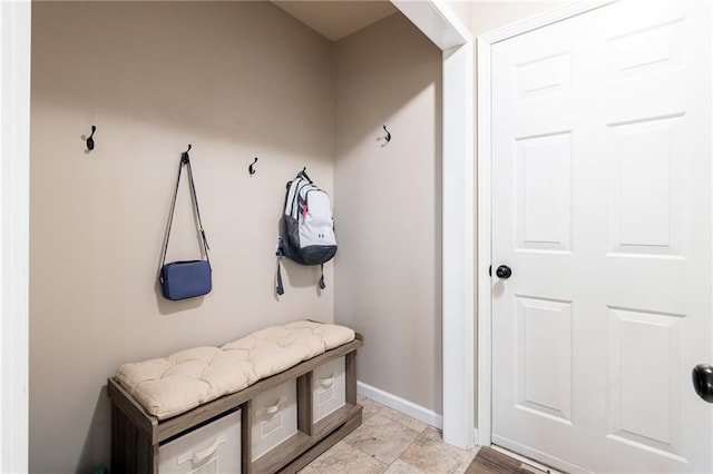 mudroom featuring baseboards