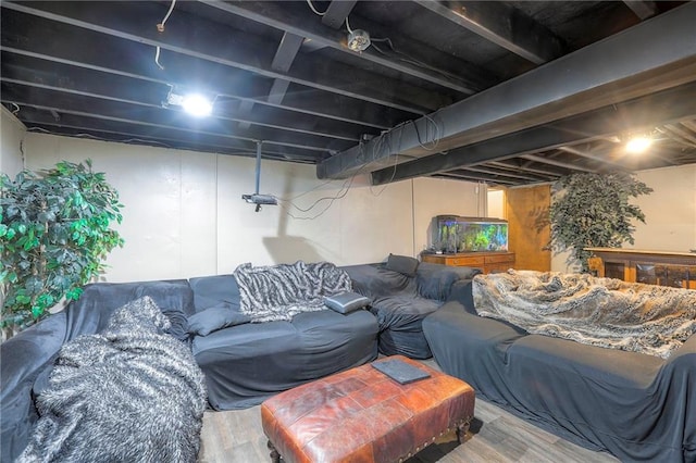 6606 E 135th St, Grandview, MO 64030 - finished basement with wood finished floors