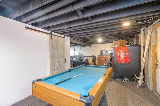 6606 E 135th St, Grandview, MO 64030 - rec room with wood finished floors and billiards