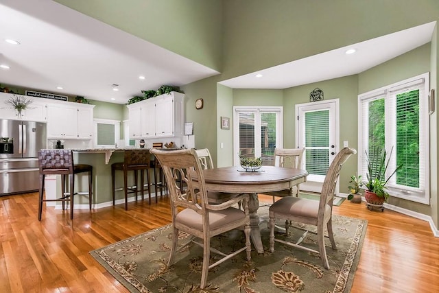 5720 NE Quartz Dr, Lees Summit, MO 64064 - dining room featuring recessed lighting and light wood-style flooring
