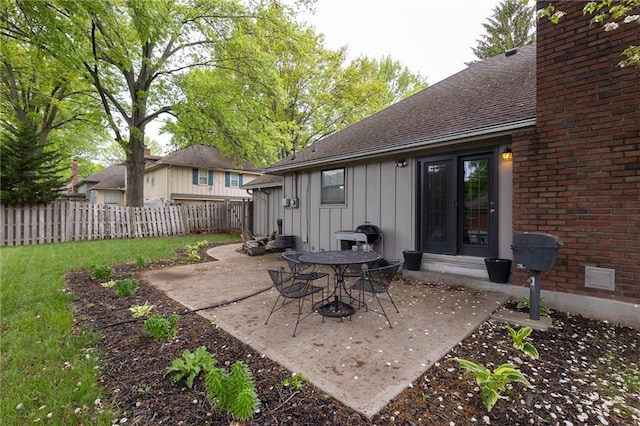 view of patio / terrace with fence