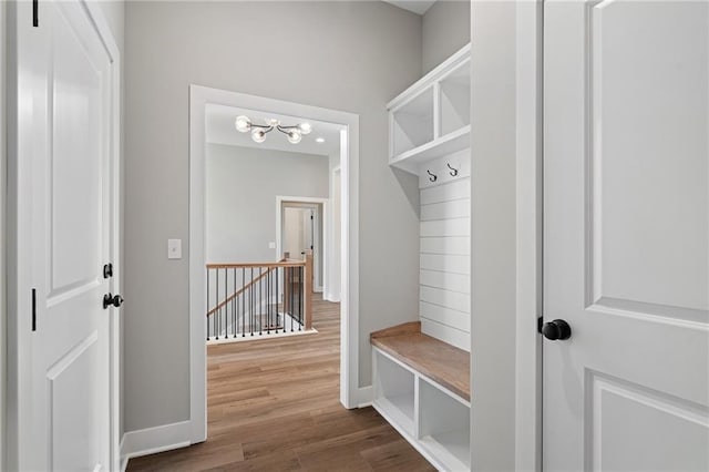 25016 W 89th Ter, Lenexa, KS 66227 - mudroom with wood finished floors and baseboards